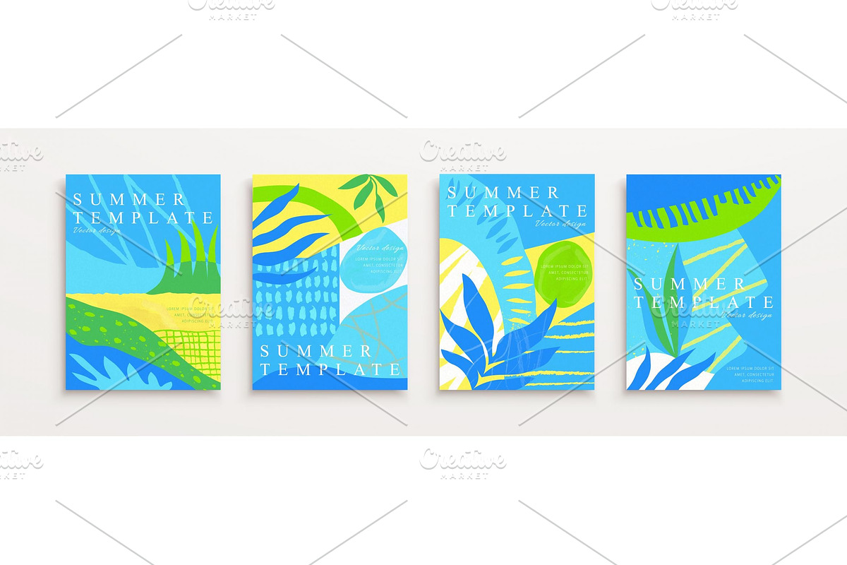 Abstract Style Poster Template Set, a Poster Template by TotallypicRF