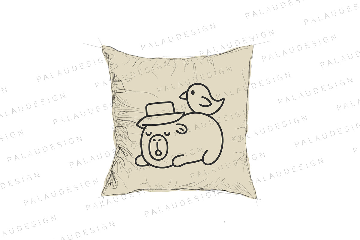 Kawaii Capybara Loves the Farm, an Animal Illustration by Palau (Photo 5 of 12)