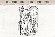 Stencil Vintage Gentleman, a Person Illustration by MARYCRAFTIRIA (Thumbnail 1 of 3)