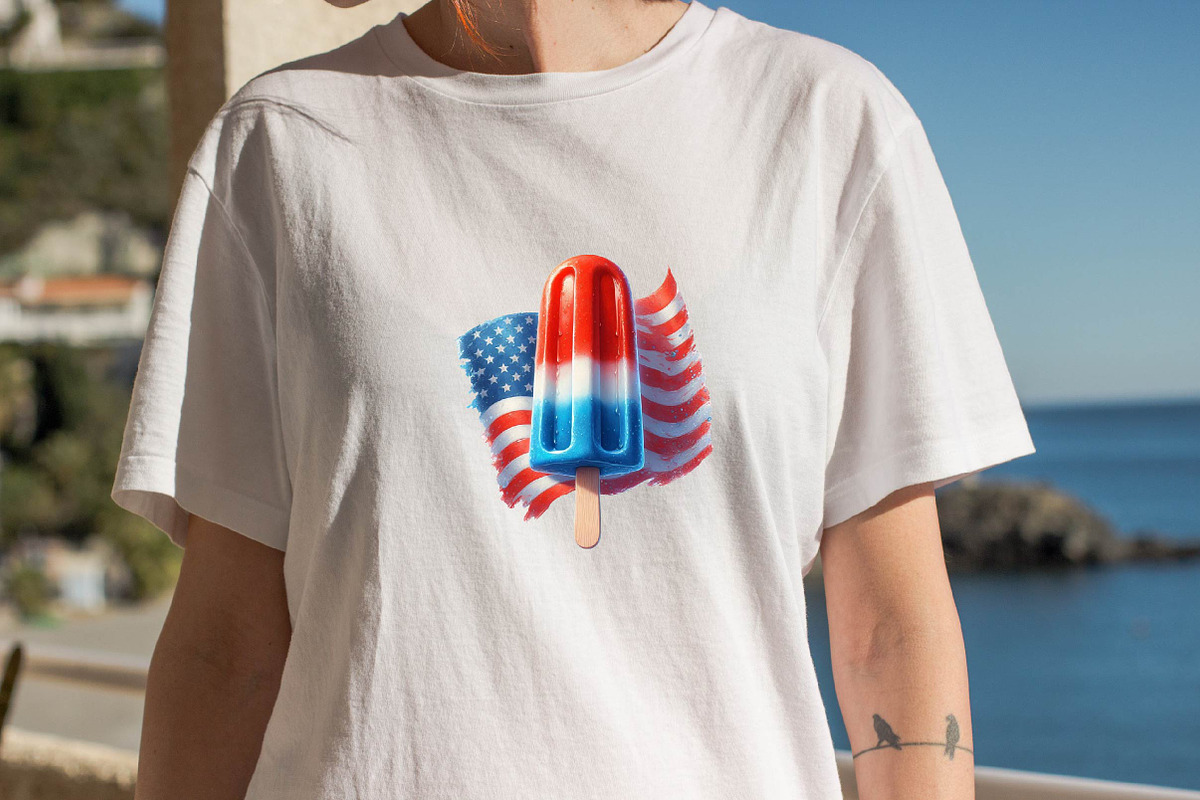 Watercolor Patriotic Popsicle Clipar, an Illustration by SVGArt (Photo 7 of 8)