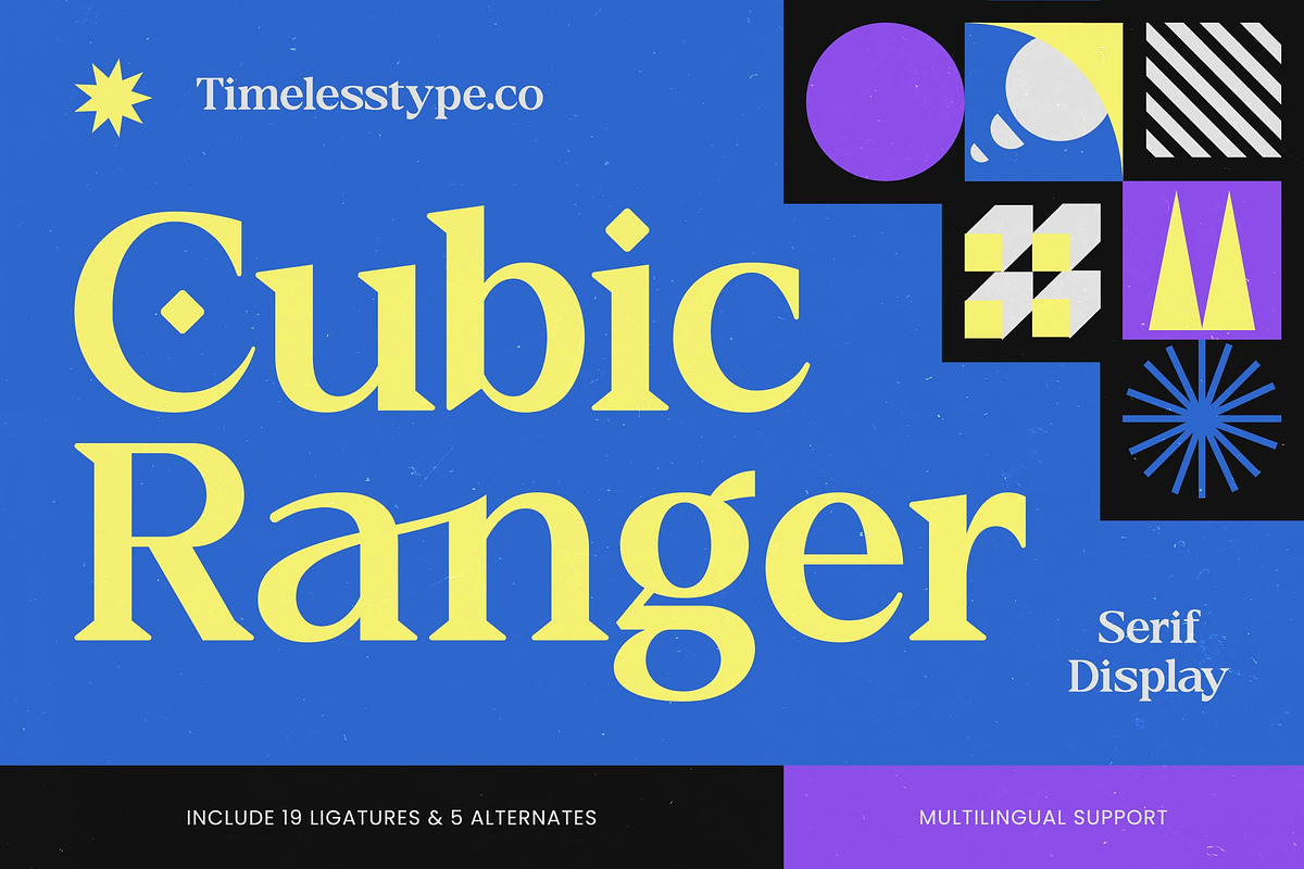 Cubic Ranger Serif Display Font, a Serif Font by timelesstype.co (Photo 1 of 15)