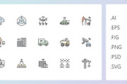 IIoT outline colored iconset, an Outline Icon by LAFS (Thumbnail 3 of 4)