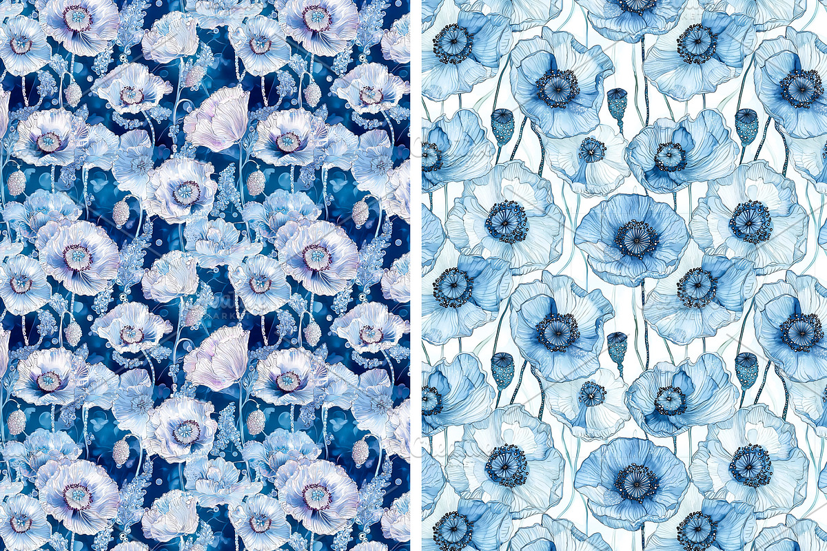 Floral Seamless Patterns Set, a Pattern Graphic by Bubert Art (Photo 5 of 6)