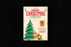Merry Christmas and Happy New Year, a Flyer Template by DesignWorkz
