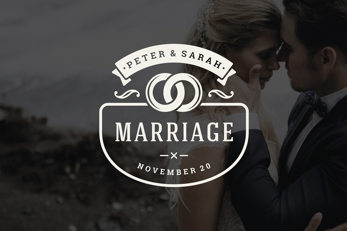 18 Wedding Logos and Badges, a Branding & Logo Template by Vasya Kobelev (Photo 10 of 15)