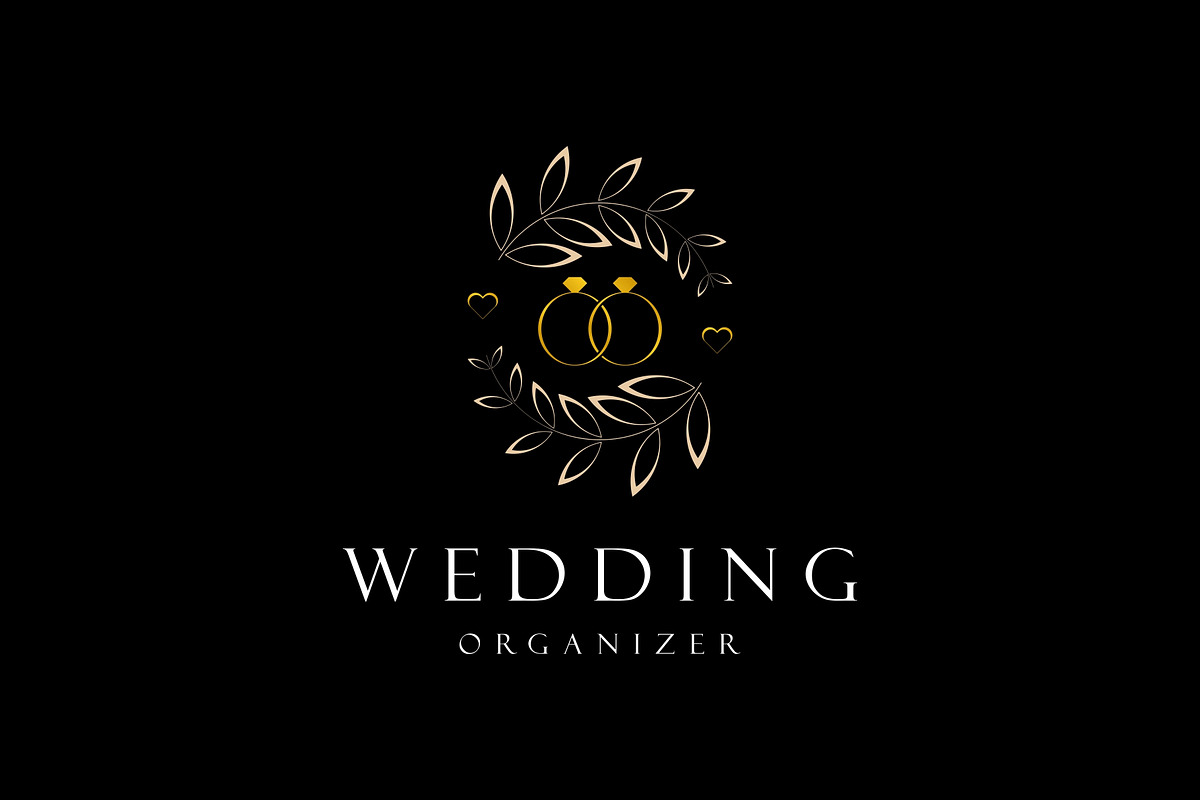 Wedding Ring Floral Decoration Logo, a Branding & Logo Template by ika trisiana