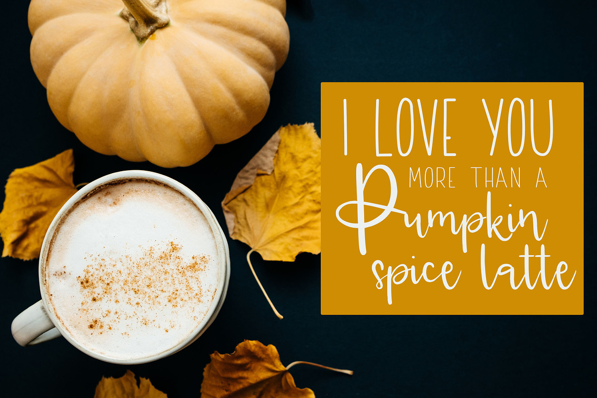 Pumpkin Pie Lattes - A Warm Font preview 2