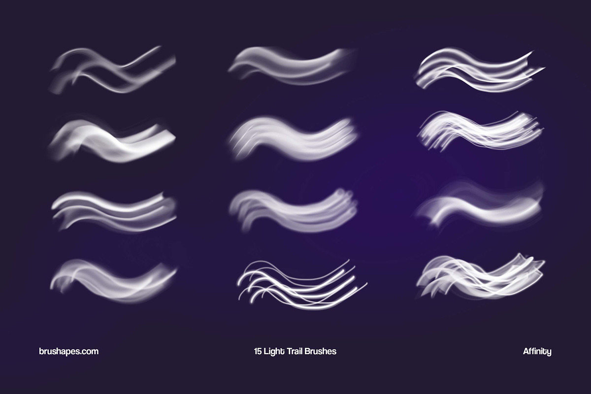 Light and Glow Affinity Brushes, a Brush Add-On by brushapes.com (Photo 5 of 11)