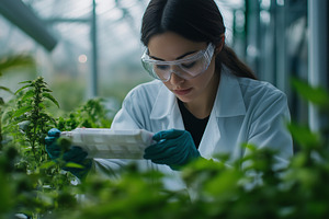 Female scientist wearing safety, a Health & Medical Photo by MistyDay