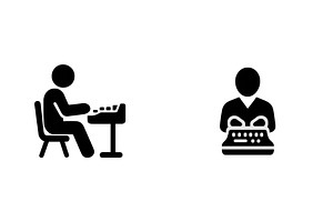 Illustration of a person typing on a, an Illustration by ZinetroN