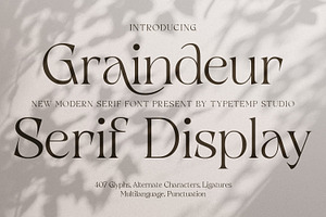 Graindeur Serif Display Font