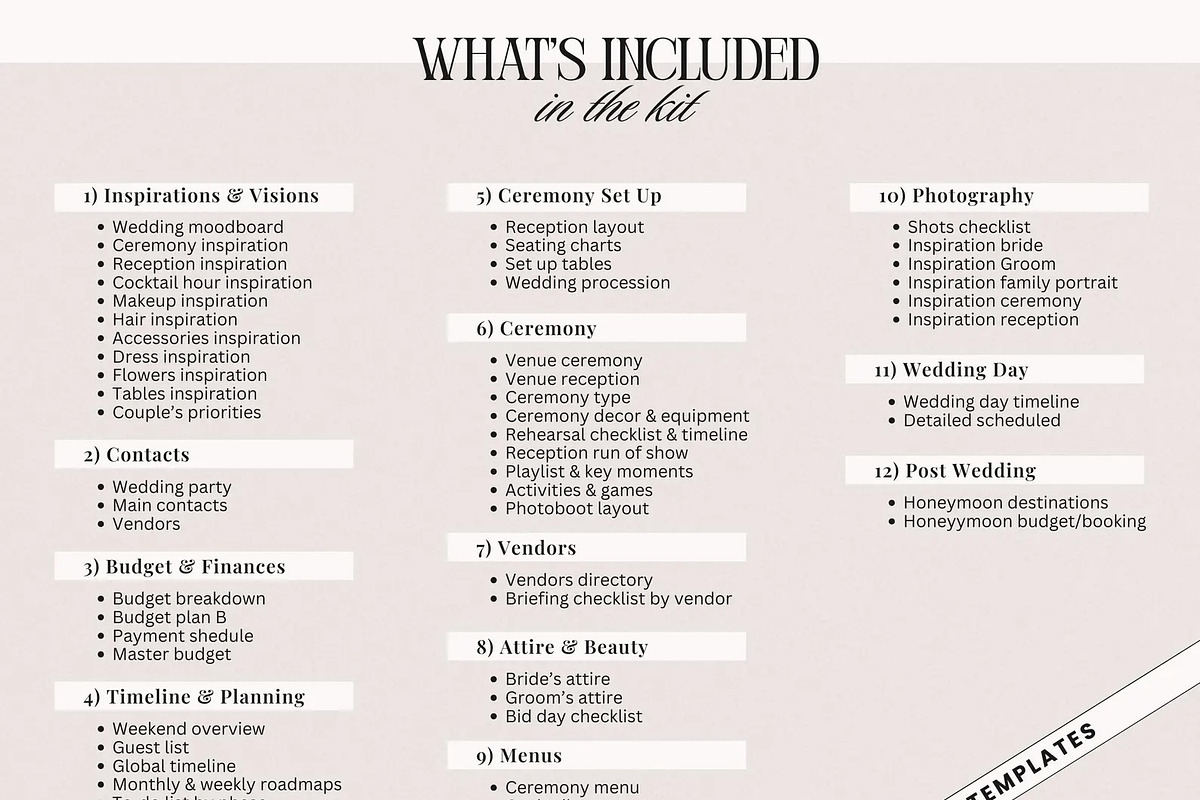 The Ultimate Wedding Day Binder, a Brochure Template by PixelBloomClub (Photo 5 of 8)