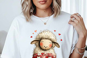 Whimsical Valentine Sheep Clipart, a Graphic by one-touch (Thumbnail 3 of 16)