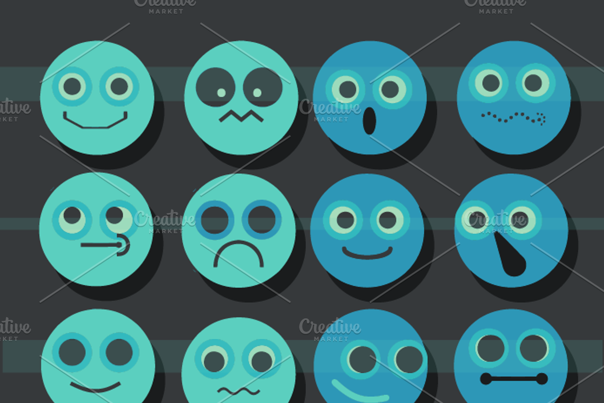 BLUE EMOJIS, an Emoji Icon by MVMG