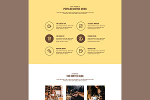 Coffee Shop Landing Page, a Landing Page Template by MightyDesign