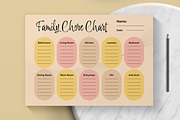 Printable Family Chore Chart Planner, a Stationery Template by MightyDesign (Thumbnail 3 of 6)