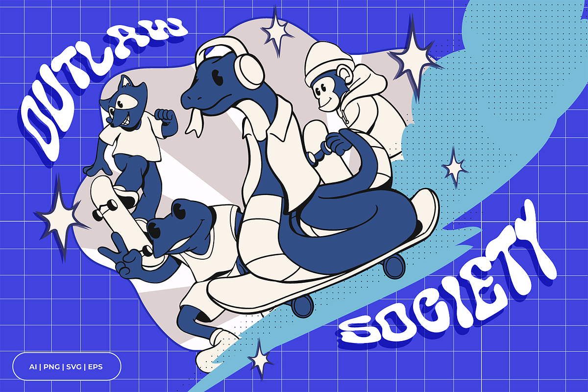Outlaw Society - Illustration, an Animal Illustration by StreaksideStd (Photo 1 of 3)