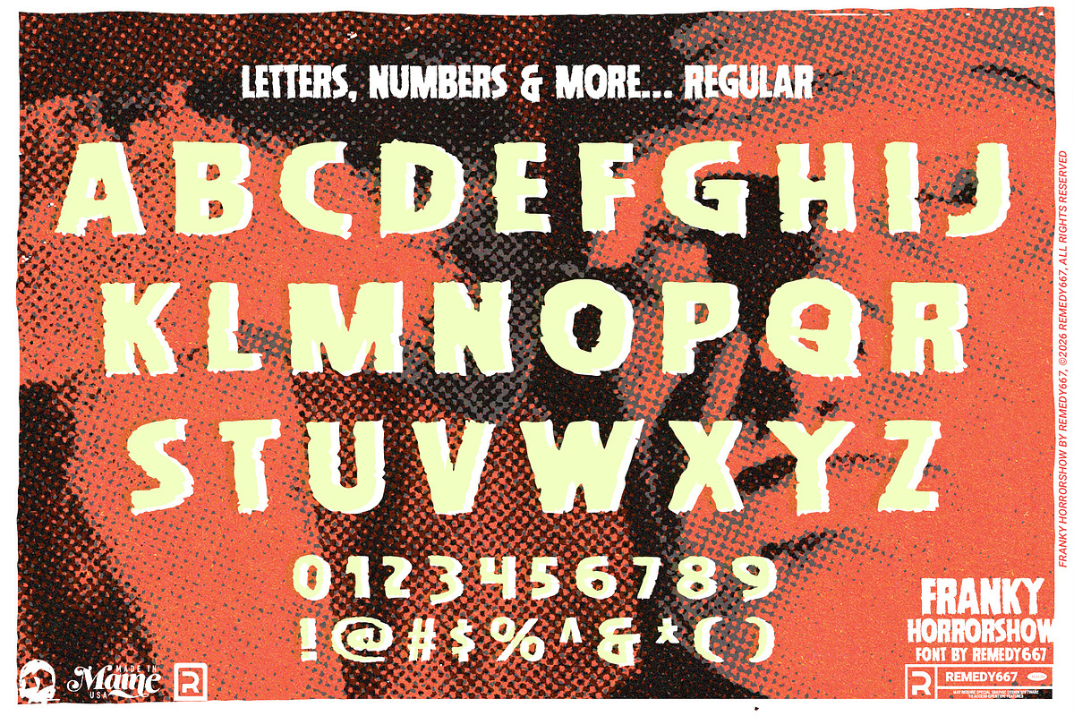 Franky Horrorshow - Monster Font, a Sans Serif Font by Remedy667 (Photo 10 of 10)