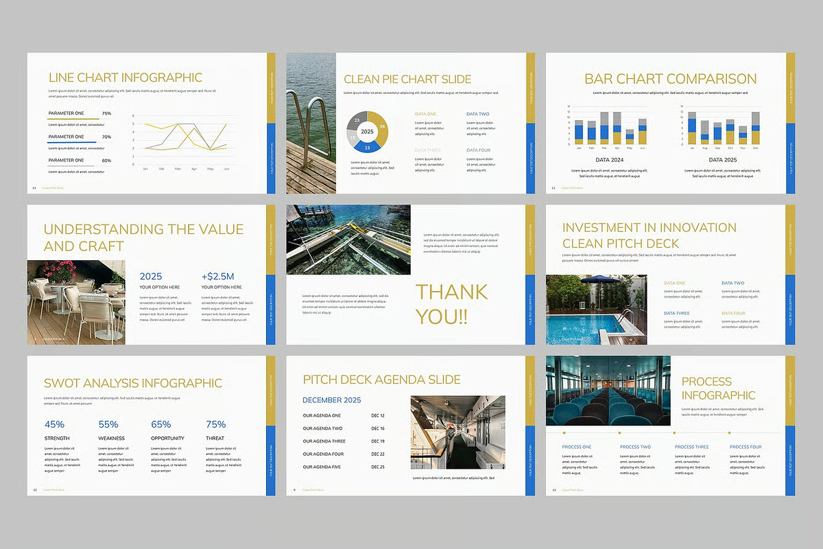 Clean Pitch Deck Keynote Templates, a Presentation Template by Fit-tee (Photo 3 of 4)