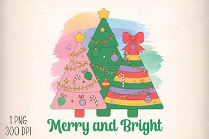 Brushstroke Christmas Tree PNG Merry, an Illustration by Daily.Designs