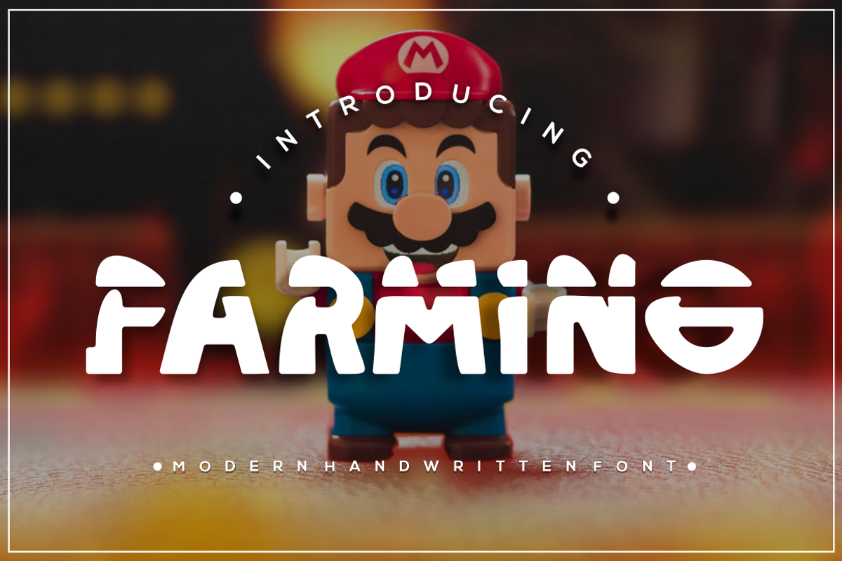 Farming font, a Script Font by VectorCraft