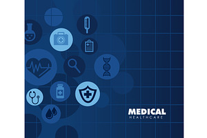 health blue background, a Healthcare Illustration by studiogstock