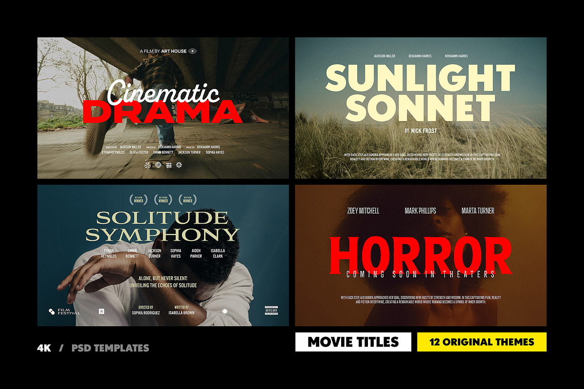 Movie Titles Collection, a Templates & Theme by pixelbuddha.net