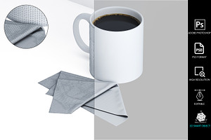 Mug And Napkin Mockup