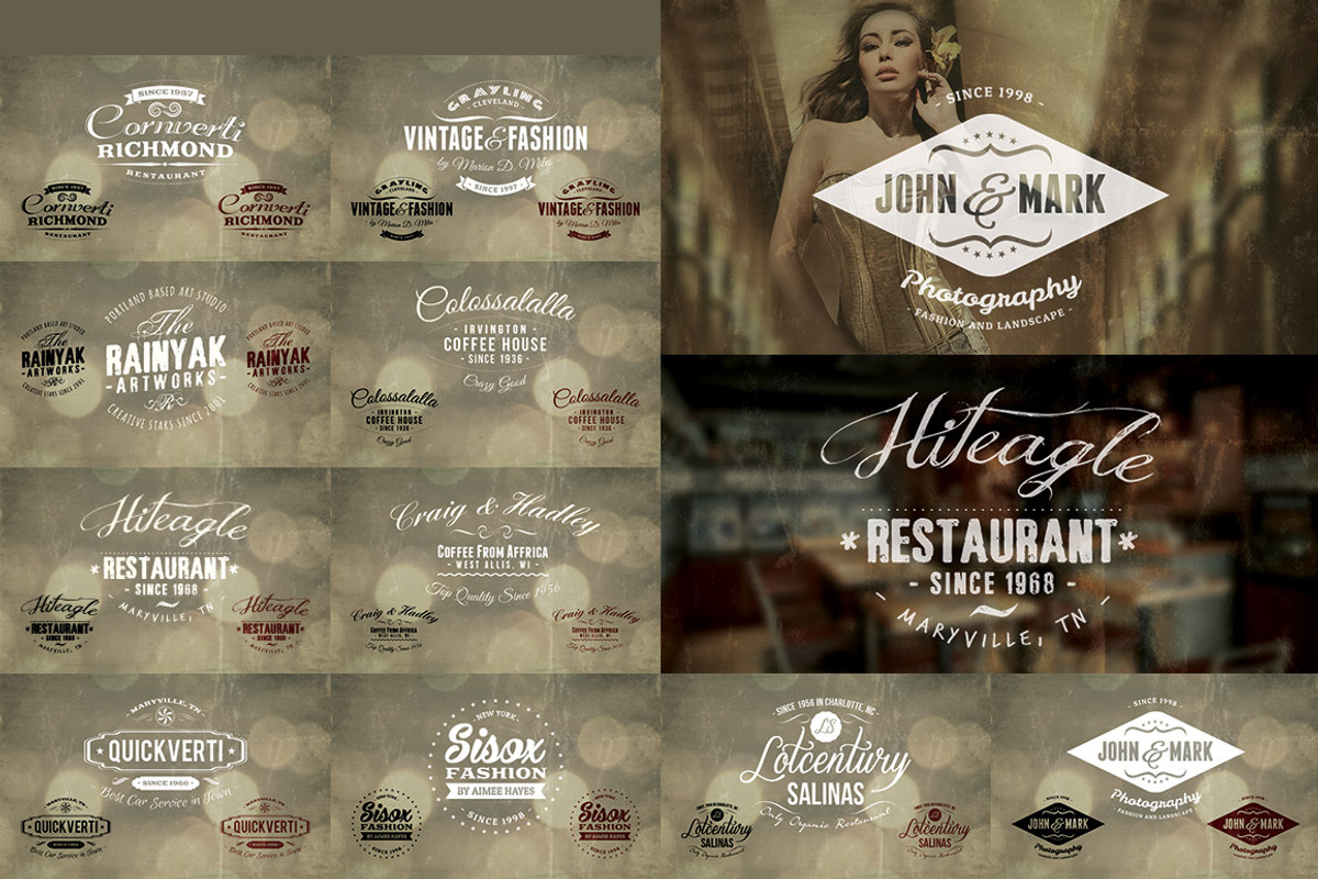 10 Retro Insignias - Badges preview 4