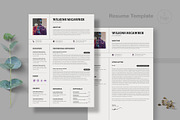 Modern Resume & CV Cover Template, a Resume Template by PixelStudio (Thumbnail 2 of 7)