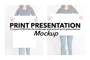 Artwork Presentation Mockup Female