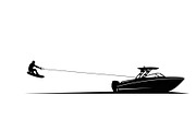 Water Ski Silhouette Vector Bundle, an Illustration by Designs_River (Thumbnail 7 of 51)