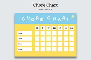 Yellow Chore Chart Sheet