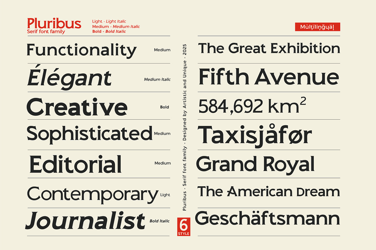 Pluribus - Serif font family, a Serif Font by Artistic & Unique (Photo 5 of 15)