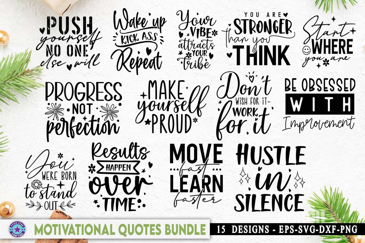 Motivational Inspirational Bundle, an Object Graphic by FiveStarCrafting (Photo 1 of 7)