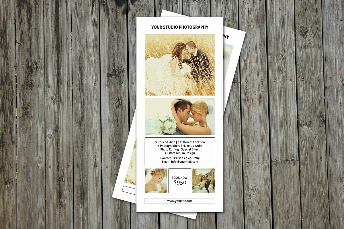 Wedding Photographer Rack Card-V01, a Flyer Template by Template Shop (Photo 3 of 3)