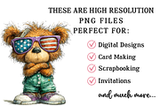 Whimsical Patriotic Teddy Bear Clipa, an Illustration by OK Design (Thumbnail 4 of 6)