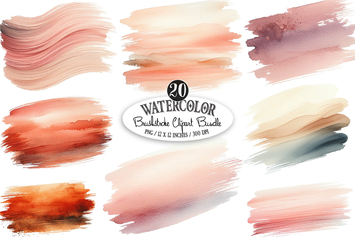 Watercolor Brushstroke Png, an Illustration by Designking (Photo 1 of 4)