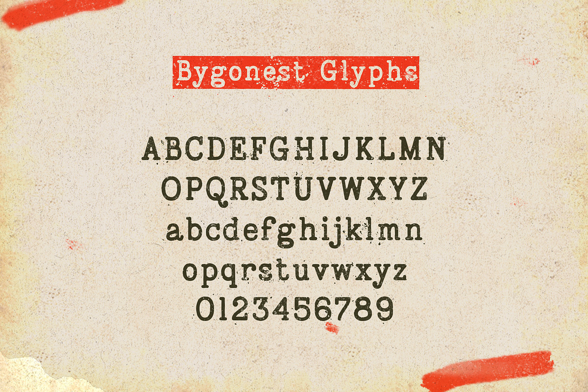 Bygonest - Old Typewriter Font, a Slab Serif Font by Edignwn Type (Photo 8 of 9)