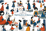 Playful Daily Life Line Art, a Seasonal Illustration by CreationArt (Thumbnail 1 of 7)