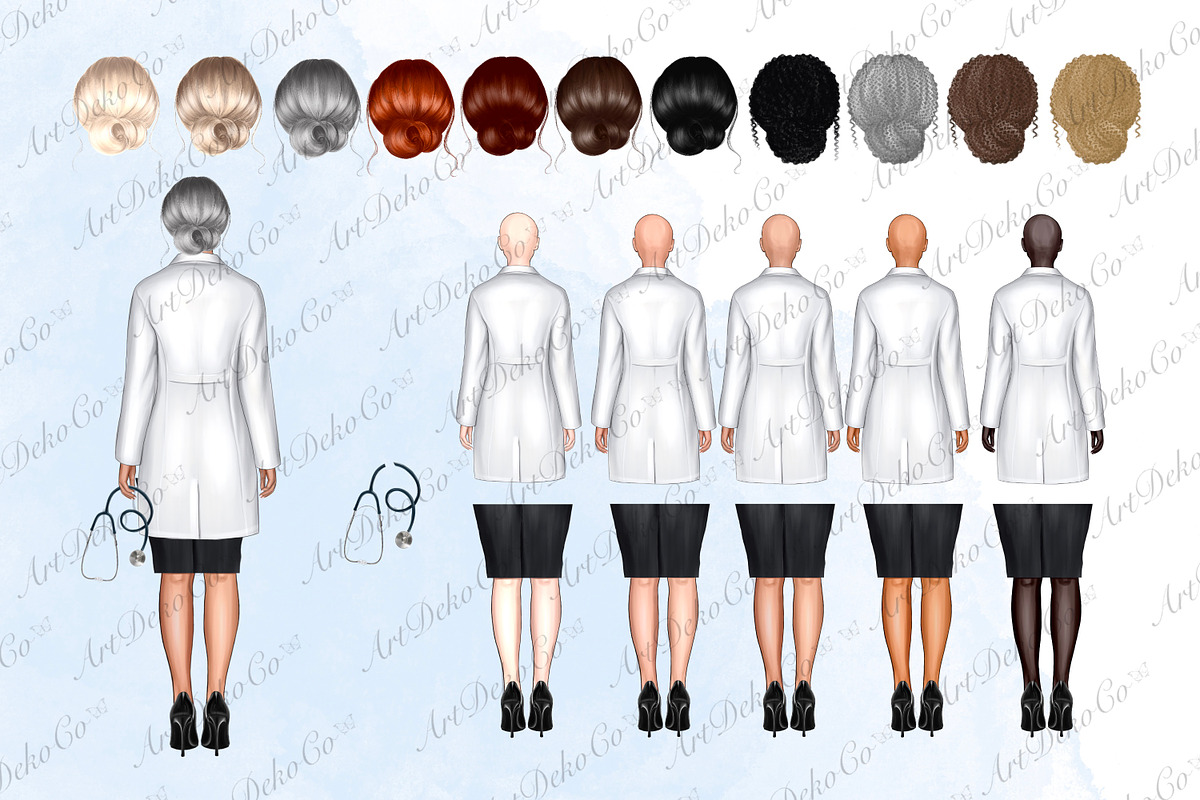 Doctor Clipart, Create Doctor, a Person Illustration by DekoArt (Photo 2 of 7)