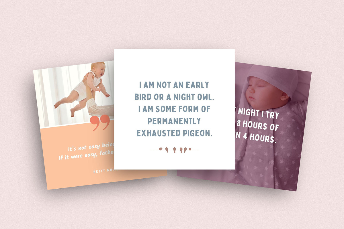 Mom Life Quote Templates Canva, a Social Media Template by DeeBeeDesign (Photo 2 of 9)