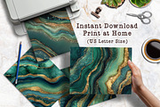 Emerald Green Agate Textures Paper, a Background Graphic by V Design Creator (Thumbnail 3 of 12)