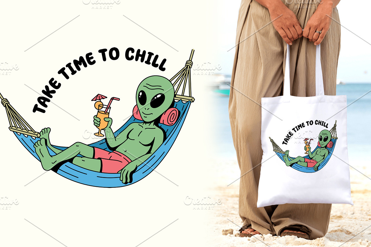 Alien: 5 illustrations stay relaxed, a Person Illustration by gunaonedesign (Photo 7 of 10)