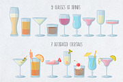 Cocktail Drinks Collection, a Food Illustration by IllarArt (Thumbnail 2 of 10)
