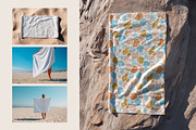 Beach Towel Mockup, a Household Mockup by Trissa (Thumbnail 7 of 7)