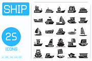 Sailing Boat and Ship Icons, a Transportation Illustration by Designfour (Thumbnail 1 of 7)