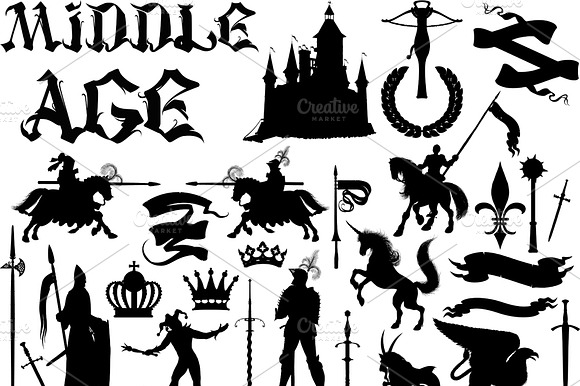 Silhouettes And Icons On The Medieva