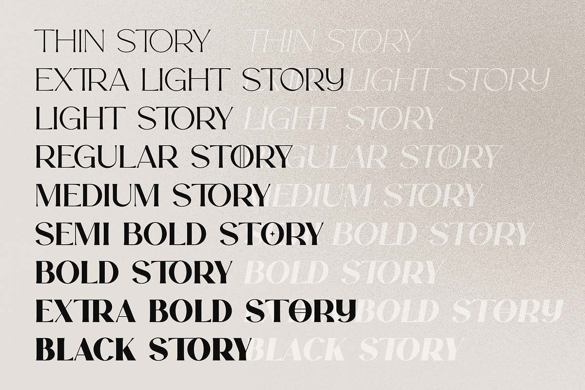 Story Type elegant typeface 18 fonts, a Serif Font by VP Fonts (Photo 12 of 16)