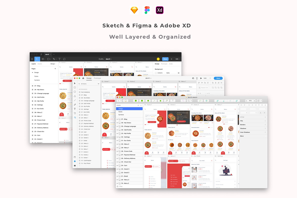Denrit - Pizza Delivery App UI Kit, an App Template by Betush (Photo 5 of 6)